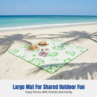 Thick Outdoor Mat, Camping Moisture-Resistant Blanket, Beach Mat, Foldable Tent Ground Pad, Water-Resistant, Geometric & Cartoon