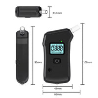 High Precision Breath Alcohol Analyzer Fast Results Digital Alcohol Tester Hygienic Detachable Mouthpiece Testing Device for Drivers