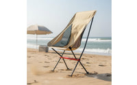 Lightweight Moon Chair Compact Ultra Light Aluminum Folding Chair Breathable for Sketching