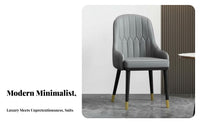 Modern Design Channel-Tufted Side Chair Light Luxury Feel Dining Seat Ergonomic Backrest Household Furniture Armless for Business Owners, Interior Designers, Restaurant, Kitchen, Living Room, Office