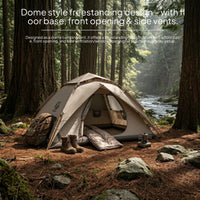 Waterproof Double-Layer Tent Oxford Material Dome Camping Tent Portable