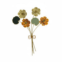 Iron Flower Bouquet Wall Art Atmospheric Metal Bouquet Wall Hanging Ready to Hang Dimensional Floral Art for Office