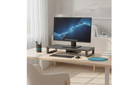 Space-Saving Monitor Stand with Drawer Stable Metal Monitor Riser Heavy-Duty Furniture Anti-Slip for Office Workers