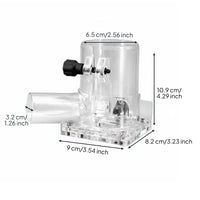 Router Dust Collection Base Transparent Trimmer Base Aluminum Alloy Construction Wood Router Dust Cover