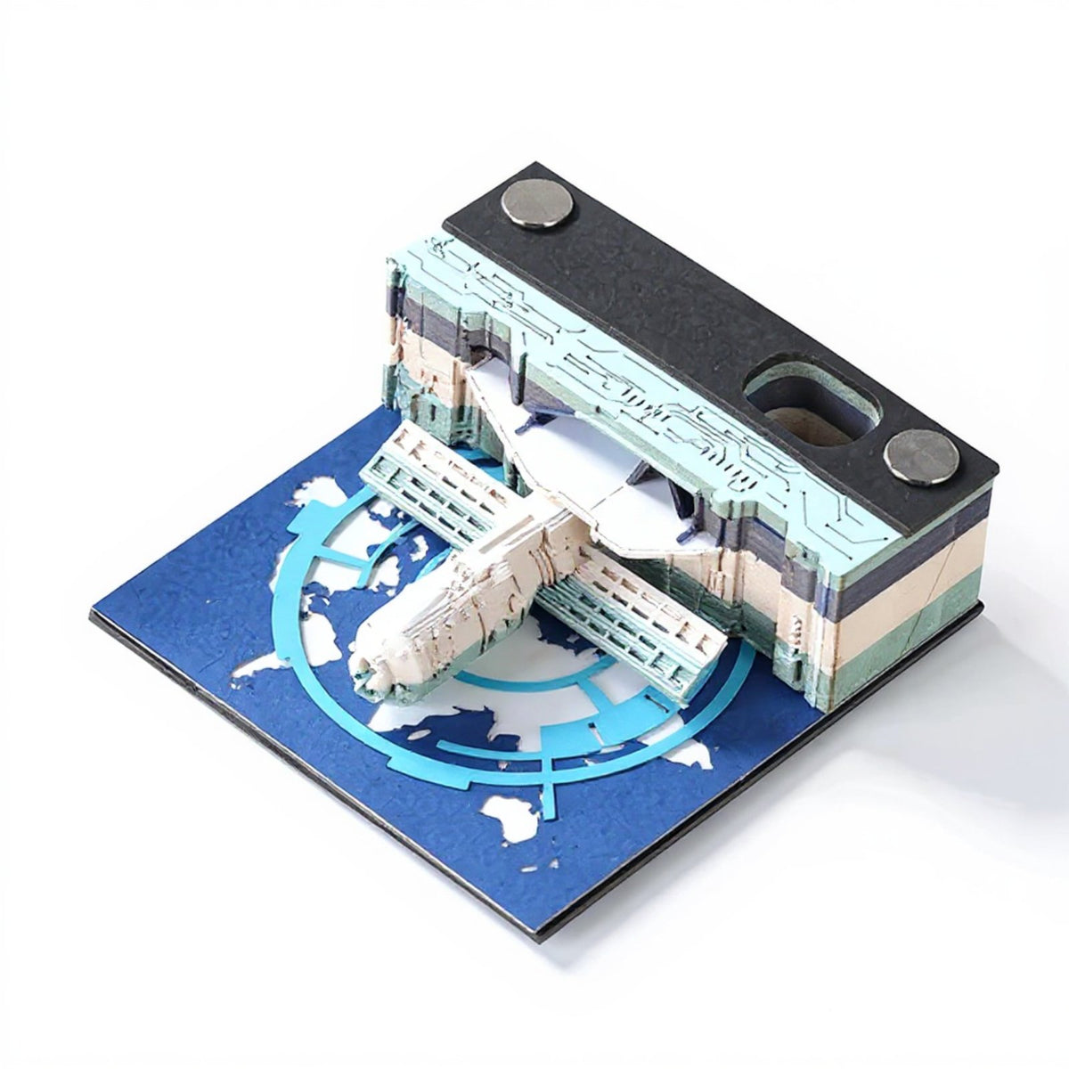 Unique Gift 3D Memo Pad 3D Art Notepad for Stati Single Ry Lovers, Futuristic-Fi Fans, Gifting, Workspace, Home