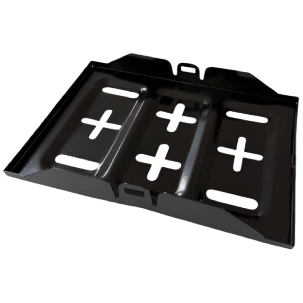 Black Battery Base Plate Coated Battery Tray Sturdy Sturdy for Car Enthusiasts, Mechanics, Engine Bay, Automotive Repair