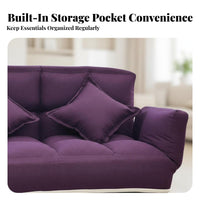 Removable and cleanable Cover Armless Two-Seater Floor Sofa space-saving Design Armless 2-Seater Settee Minimalist design Small Couch inviting Feel for Apartment Dwellers, awayice Workers, Living Room, Bedroom, book corner corner, Playroom