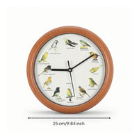 Wall Clock with Bird Sounds Authentic for Study, Bedroom