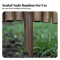 Weather-Resistant Bamboo Garden Border Fence Long-Lasting Bamboo Garden Border Adjustable Size Decorative Lawn Edging Roll Installation-Effortless for Landscapers, DIY Enthusiasts, Homeowners, Vegetable Plot, Flower Bed, Pathway, Patio