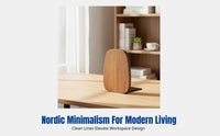 Wooden Bookend, Creative Desktop Book Rack, Minimalist Office Book Holder, Walnut & Beech, Ins Style