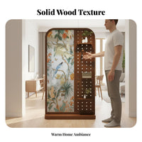 Multifunctional Partition Screen with Pegboard Multi-Functional Pegboard Room Divider Mobile Design Freestanding Decorative Screen No Assembly Required for Homeowners, Interior Decorators, Exhibitors, Home Office, Bedroom, Retail Stores, Exhibitions
