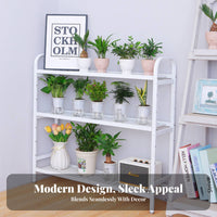 With casters Rolling Multitier Planter Holder Floor-Standing Rolling Multi-Level Plant Stand Indoor & Outdoor Use Flower Pot Rack Space-Saving for Gardeners, Homeowners, Balcony, Living Room, Home Decoration, Patio