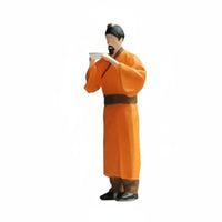 Three Kingdoms Character Model Detailed Craftsmanship 1:64 Scale Historical Figure Hand Painted Diorama Scene Prop for Hobbyists, Dioramas