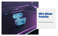 A9pro Earphone Case, 2.0mm Thick Silicone Protective Cover, Shockproof Soft Touch-Sensitive Headphone Pouch, Customizable,