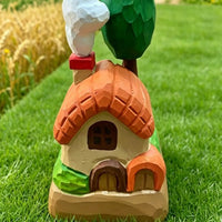 Handcrafted Wood Carving Healing Cabin Desktop and Car Decoration