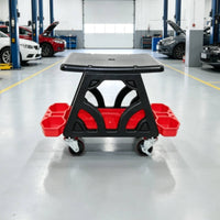 Car Polishing Stool Swivel Casters Rolling Utility Seat Steel