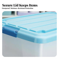 Plastic Storage Box with Lid Long-Lasting Stackable Storage Bin Heavy Duty