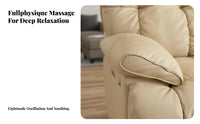 Rocking Function Electric Massage Rocker Ergonomic Design Electric Massage Recliner Overstuffed Cushion Single Sofa Easy to Clean for Movie Watchers, Seniors, Parents, Bedroom, Reading Nook, Home Theater
