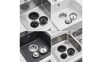 3 Pieces Sink Drain Strainer with Stopper Stainless Steel Sink Strainer with Stopper Anti-Clogging for Meal Prep