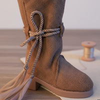 BJD Doll Boots PU Leather Brown Suede Doll Boots Wear Resistant Miniature Toy for Display