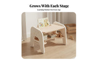 Child-Safe Design Kids Desk and Chair Set Wipe-Clean Desktop Height Adjustable Kids Table Chair Set Easy Assembly Adjustable children's Study Table Built-in Storage for Toddlers, Preschoolers, Teachers, Playroom, Homeschooling, Preschool, Classroom