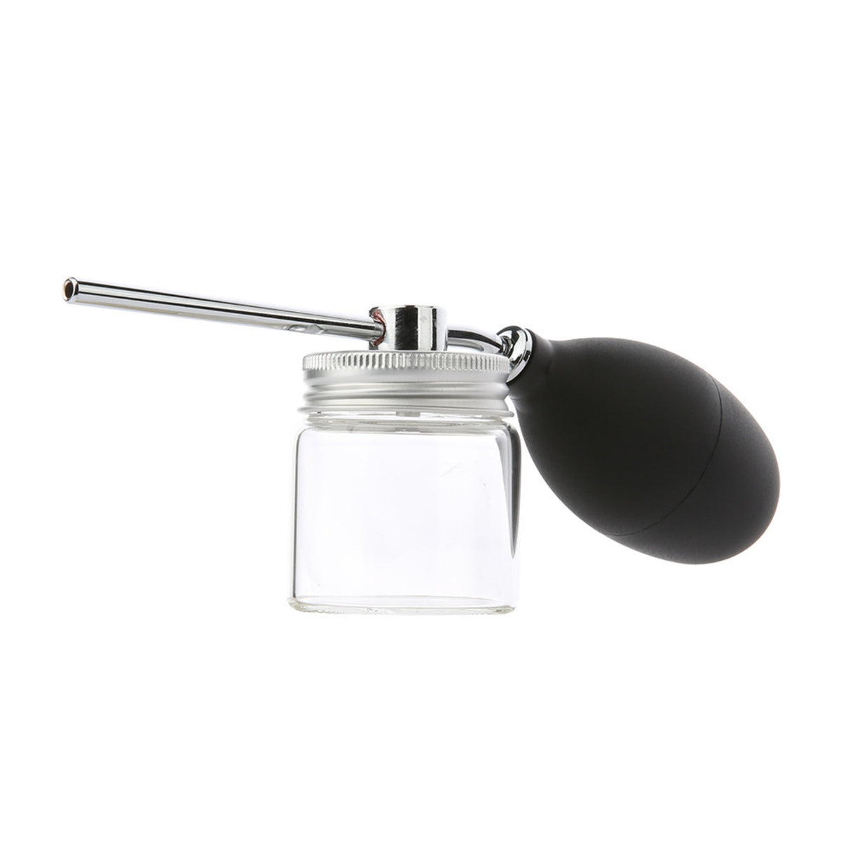 Hair Fiber Applicator Bottle Screw-on Top Hair Building Fiber Applicator Beauty Tool Transparent Silver