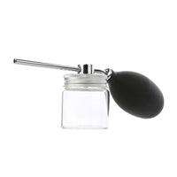 Hair Fiber Applicator Bottle Screw-on Top Hair Building Fiber Applicator Beauty Tool Transparent Silver