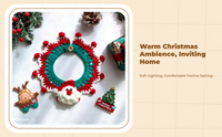 Christmas Pet Scarf Knitted Neck Warmer Navy Cream