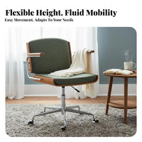 U-shapedcrownspine Armchair Sturdy Frame Accent Chair Elegant outsideline for Bedroom