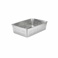Fast Draining Stainless Steel Colander Long-Lasting Rectangular Drain Basket Heavy Duty Rectangular Vegetable Washing Basket Multipurpose for Restaurant, Catering