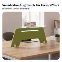 Multiple Installation Options Sound-Absorbing Tabletop Partition Wear-Resistant Acoustic Desk Divider Rounded Corners Privacy Panel Simple Design for Telecommuting Workers, Call Center Agents, Students, Coworking Space, Study Room