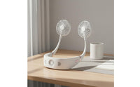 Lightweight & Portable Rechargeable Neckband Fan 3-Speed Adjustable Hands-Unrestricted Cooling Fan Ergonomic Fit for Travel, Outdoor
