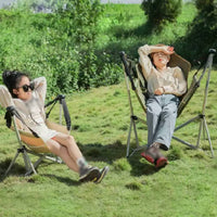 Folding Lounge Chair adjustable Foldable Camp Chair Portable Furniture for  , Beachgoers, Camping, Beach, Backyard
