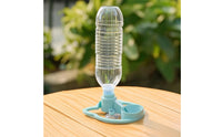 Pet Water Dispenser with Suction Cups Antislip-Resistant Feline Water Bowl Portable Bottle automatic Feeder for Travel