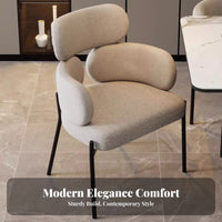 Minimalist design Woven Backrest Armchair Retro Look Dining Chair Sturdy Frame Household Furniture Padded Seat for Restaurant Owners, Design aficionados, Interior Designers, Kitchen, Living Room, Balcony, Home Office
