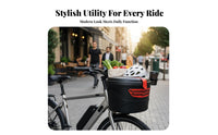 Anti-Theft Lock Electric Bike Front Basket Large Capacity Waterproof Cycle Basket Sturdy for Commuters, Commuting, Shopping