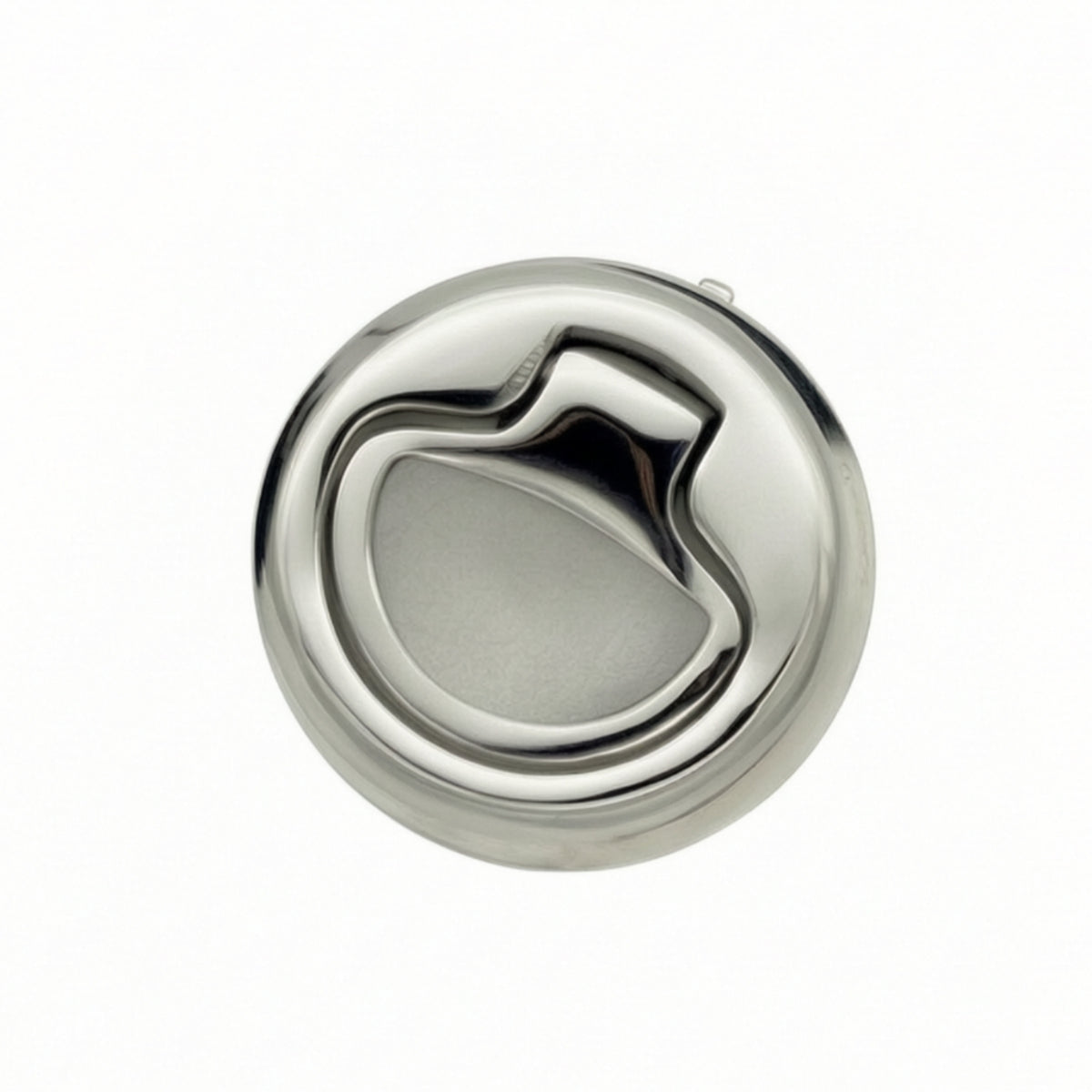 Stainless Steel Embedded Pull Handle Lock Mirror-Polished Flush Pull Lock Low-Profile Hardware Compact for Recreational Vehicle Panels