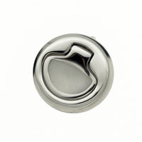 Stainless Steel Embedded Pull Handle Lock Mirror-Polished Flush Pull Lock Low-Profile Hardware Compact for Recreational Vehicle Panels