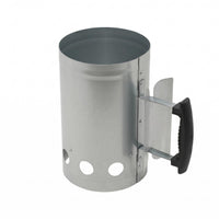 Briquette Chimney Starter Cylindrical BBQ Chimney Starter Zinc Steel for Grilling