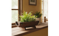 Half Barrel Planter Vintage Barrel Planter Decorative Flower Pot for Patio