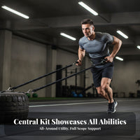 Elastic Sprint Harness Black Running Resistance Harness Long-Lasting Resistance Rope Set Comfortable for Towing Workouts