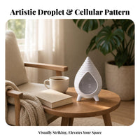 Teardrop Scent Dish Three-Legged Base Ribbed Scent Holder Ceramic for Smudging