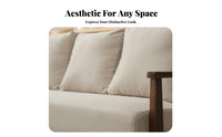 Comfortable Cushions Wooden Frame Sofa and Table Set Modern Design Commercial Furniture Stable Structure Lounge Seating Modular Arrangement for Cafe Owners, Restaurant Managers, Interior Designers, Coffee Shop, Tea House, Office Reception, Waiting Room