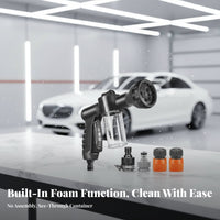 Car Wash Foam Ergonomic Grip Car Wash Foam Sprayer Watertight Connector High Pressure Hose Nozzle for Gardeners, Pet Washing