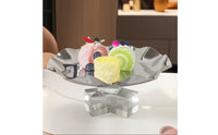 Decorative Tray with Base Sculptural Centerpiece Tray Simple Tabletop Ornament for Living Room