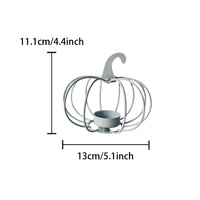 Halloween Pumpkin Candle Holder Tabletop Pumpkin Tealight Holder Metal Decor Compact for Autumn Harvest