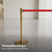 Heavy-Duty Base Retractable Belt Stanchion Anti-Slip Bottom Belt Barrier Post Easy Assembly Queue Line Pole Long-Lasting Construction for Security Personnel, Event Organizers, Business Owners