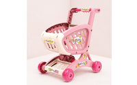 Play Shopping Trolley Cart Rounded-Edge Pretend Shopping Cart Lightweight for Playroom, Nursery