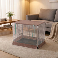 Dog Crate Cover and Cat Cage Cover, Breathable Mesh Pet Cage Cover for Wire Crates, Indoor Outdoor Dog Cage Cover with Privacy Mesh Sides