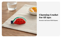 Crochet Fruit Hair Clip Crocheted Knitted Vegetable Barrette Handmade Cartoon Food Hair Pin for Children, Young Children, Daily Wear, Parties, Photo S